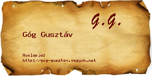 Góg Gusztáv névjegykártya