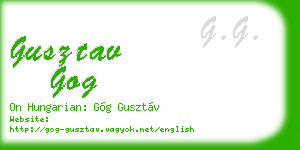 gusztav gog business card