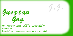 gusztav gog business card